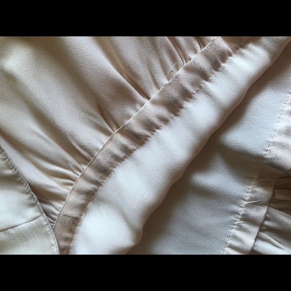 70s Vintage Peach Satin Gunne Wedding Dress - Picture 15 of 15